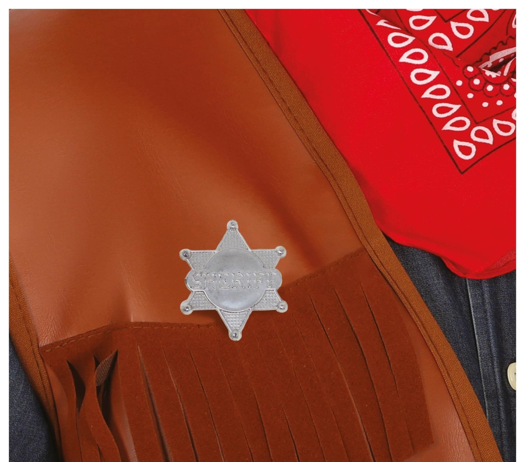 ESTRELLA SHERIFF PLASTICO 5.5 CM BL REF 17184