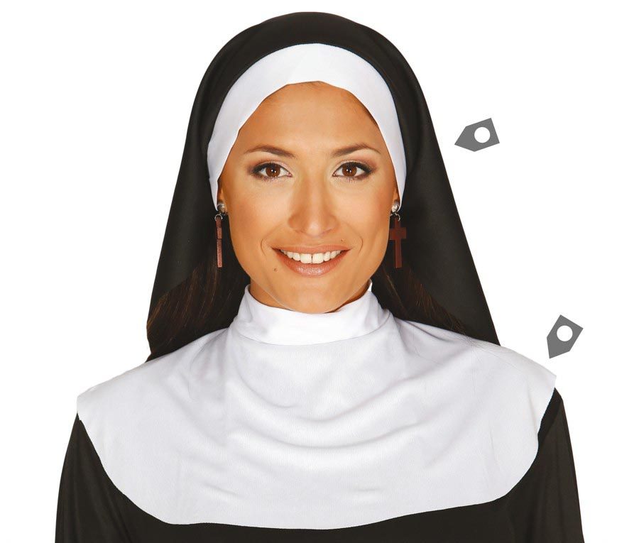 CONJUNTO COFIA Y CUBRECUELLO MONJA BL REF 13931