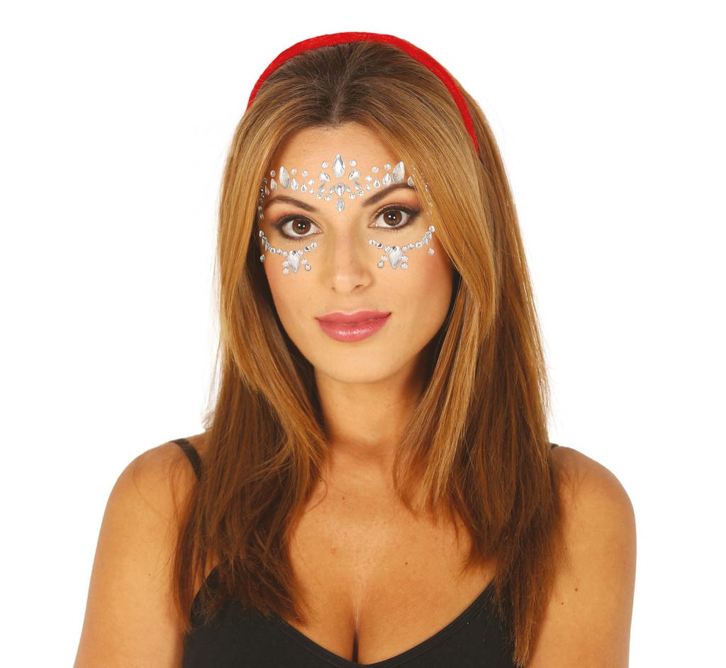 JOYAS FACIALES ADHESIVAS PLATEADAS BL REF 15818