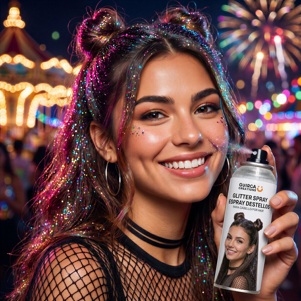 SPRAY GLITTER MULTICOLOR CABELLO 125 ML REF 17003