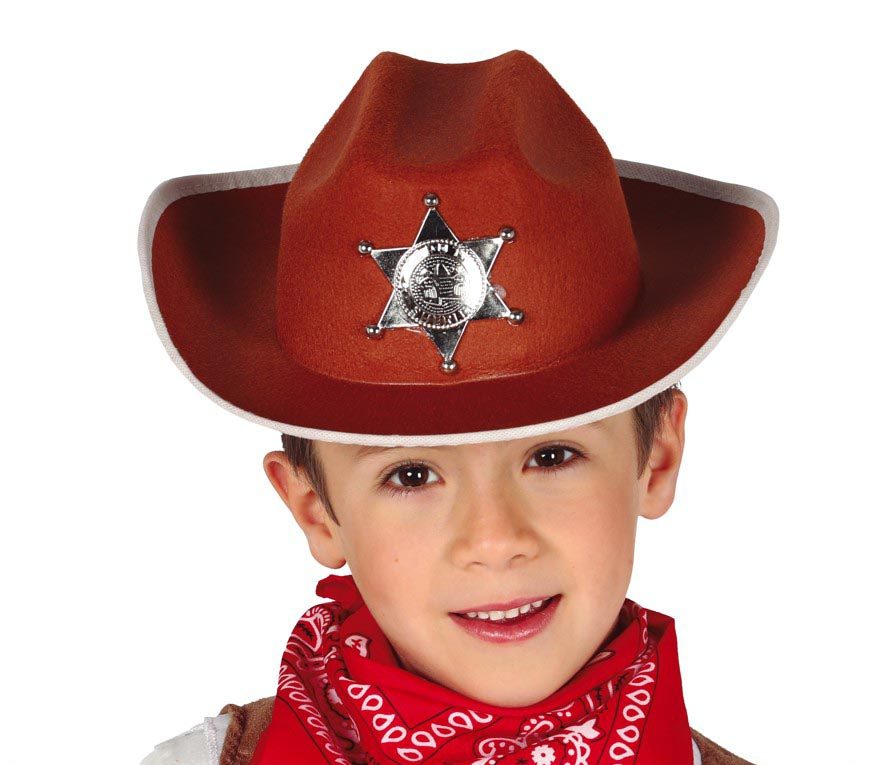SOMBRERO MARRON SHERIF INFANTIL REF.13559