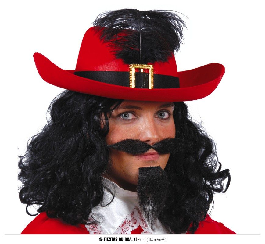 SOMBRERO FIELTRA MOSQUETERO ROJO REF 13565
