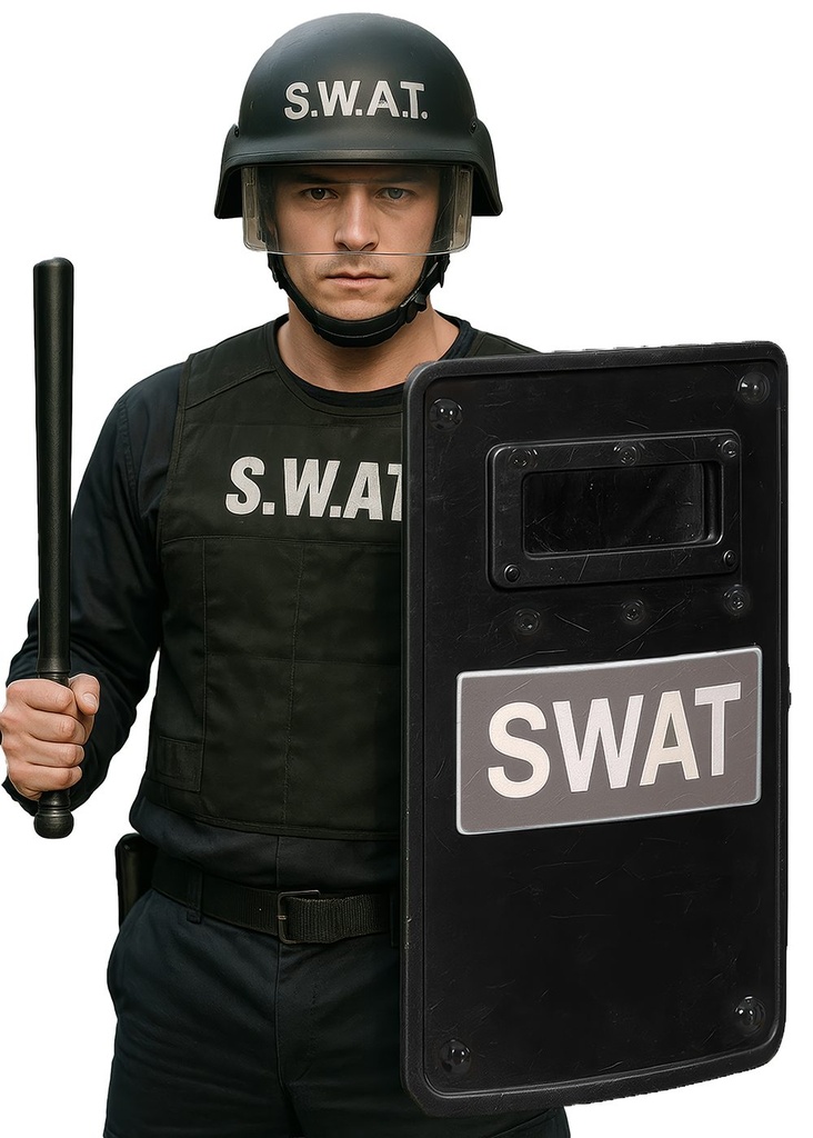 ESCUDO SWAT 65 X 40 CMS BL REF 16032