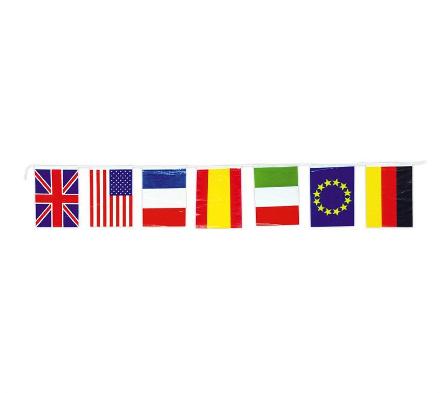 BANDERAS PLASTICO INTERNACIONAL 50 MTS BL REF.8849