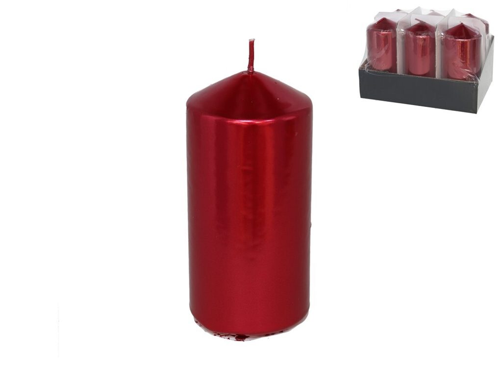 [132212] VELA TACO ROJA METALIZADA 278 GRS 12.5 X 6 CM
