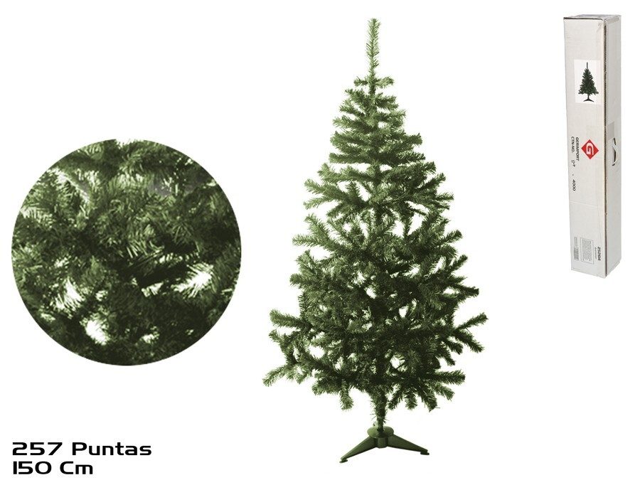 [138370] ARBOL NAVIDAD VERDE 257 PUNTAS 150 CM
