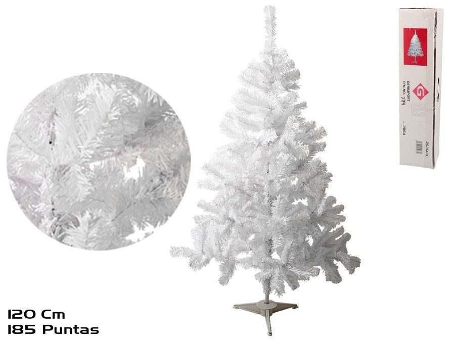 [138371] ARBOL NAVIDAD BLANCO 185 PUNTAS 120 CM