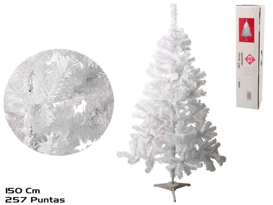 [138372] ARBOL NAVIDAD BLANCO 257 PUNTAS 150 CM