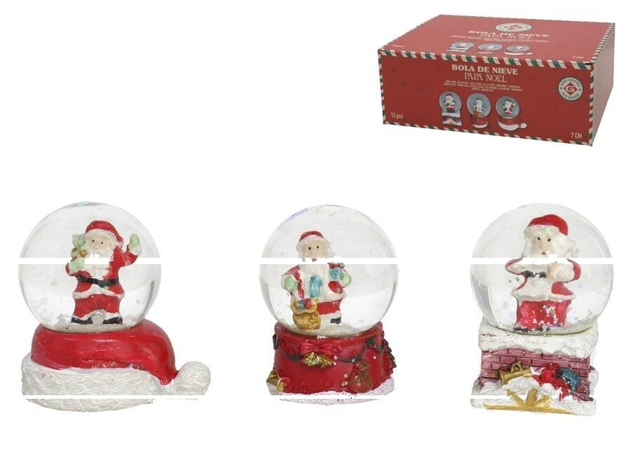 [138386] BOLA AGUA PAPA NOEL 3 SURTIDOS 7 CM