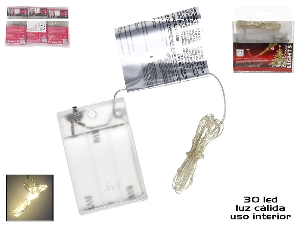 [138446] GUIRNALDA 30 MICROLED CALIDO INTERIOR 150 + 30 CM