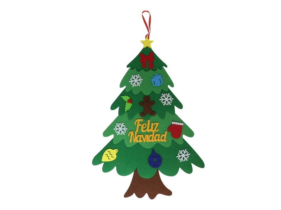 [138716] COLGANTE ARBOL NAVIDAD FIELTRO 58 X 40 CM
