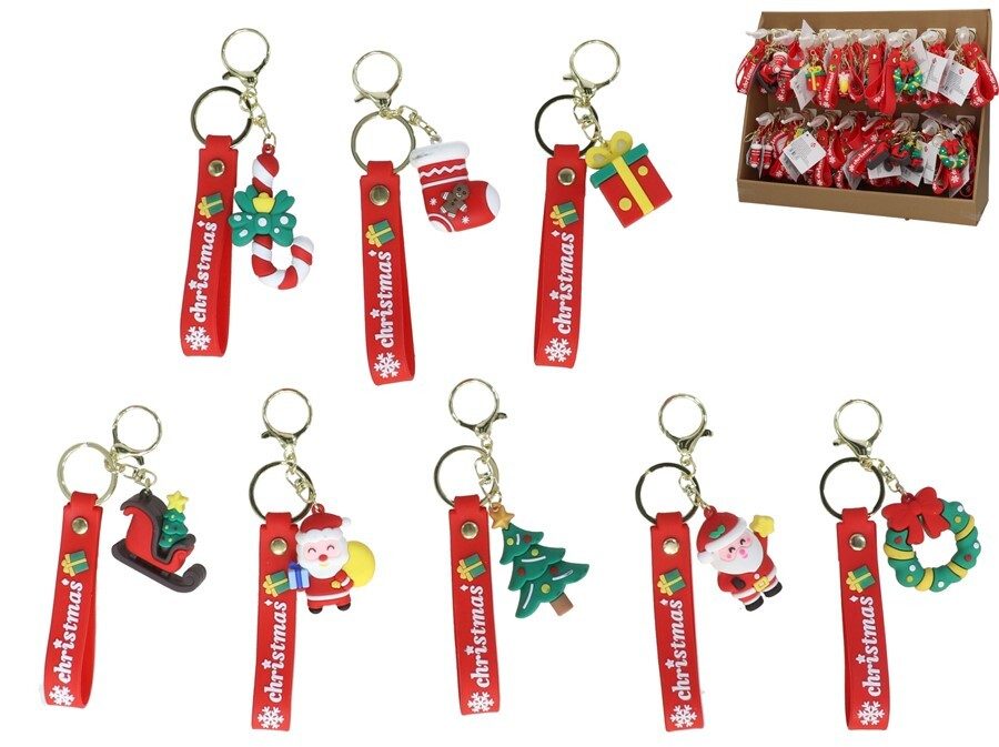 [138720] LLAVERO NAVIDEÑO 8 MODELOS 20 CM