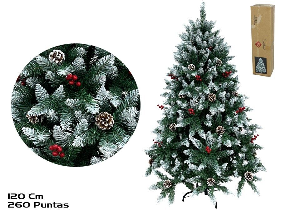 [138734] ARBOL NAVIDAD SILVESTRE 260 PUNTAS 120 CM