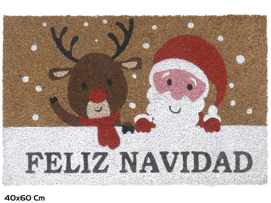[138737] FELPUDO COCO SANTA FELIZ NAVIDAD 40 X 60 CM