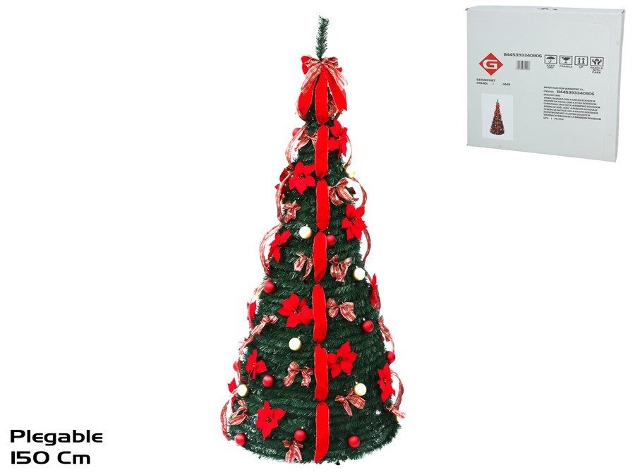 [138745] ARBOL NAVIDAD CON 4 CINTAS 60 X 150 CM