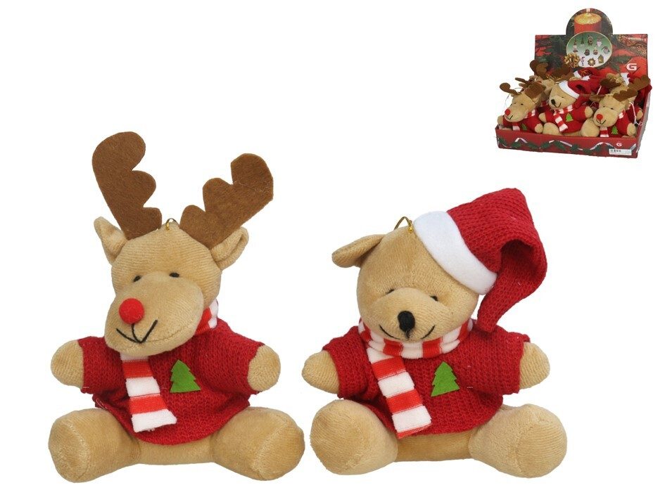[138748] FIGURAS NAVIDAD OSITO Y RENO SURTIDO 15 CM