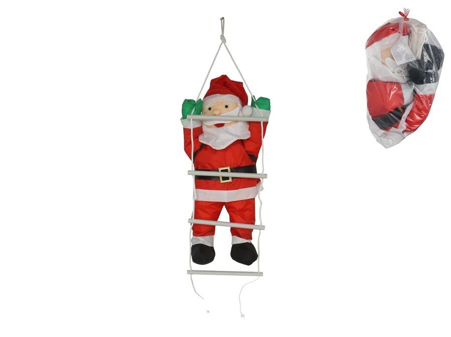 [138756] SANTA CLAUS EN ESCALERA CON GUANTES 60 CM