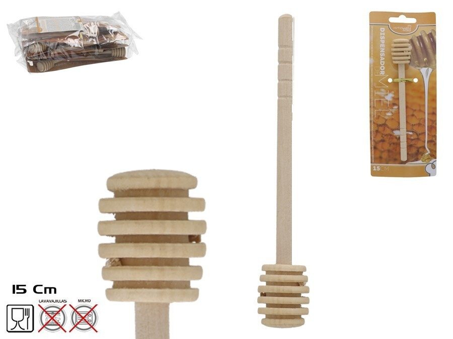 [130719] DISPENSADOR DE MIEL MADERA 15 CM