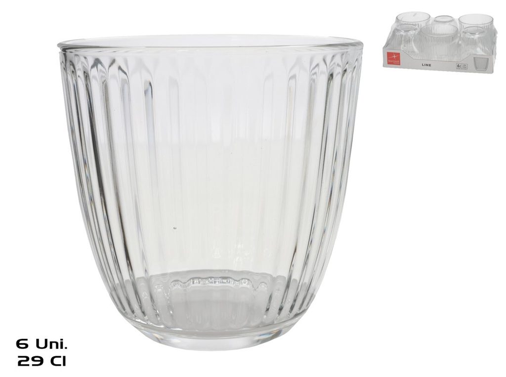 [131267] VASO AGUA CRISTAL LINE 29 CL 6 UDS