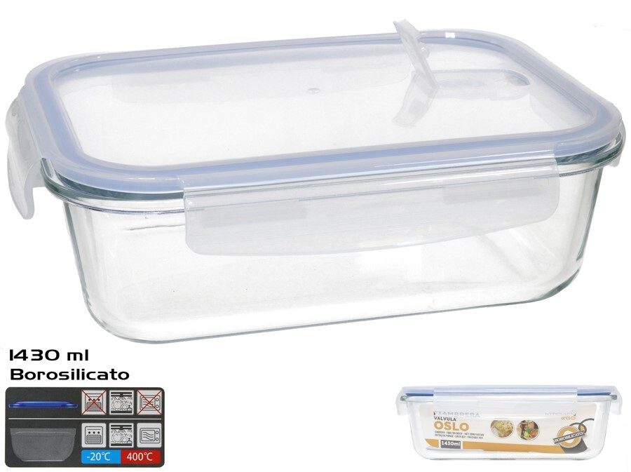 [140401] FIAMBRERA RECTANGULAR OSLO VALVULA 1430 ML