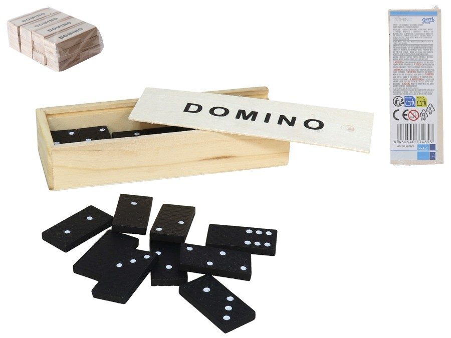 [142444] JUEGO DOMINO NEGRO 14.5 X 5 X 2.7 CM