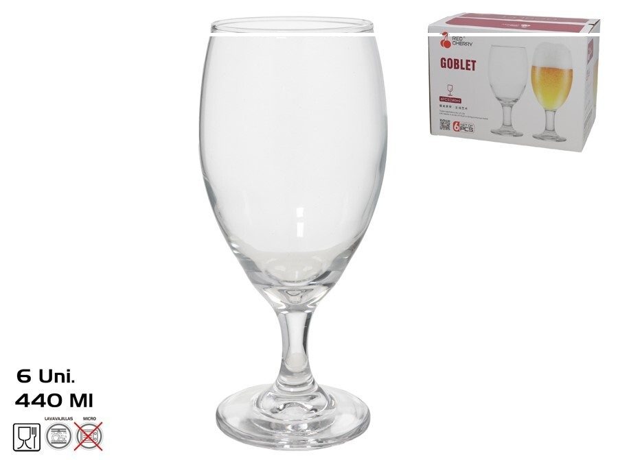 [144226] COPA CERVEZA LAGO 440 ML 6 UDS