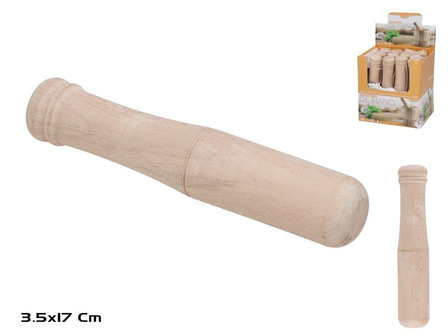 [145370] MORTERO DE MANO MADERA 17 X 3.5 CM