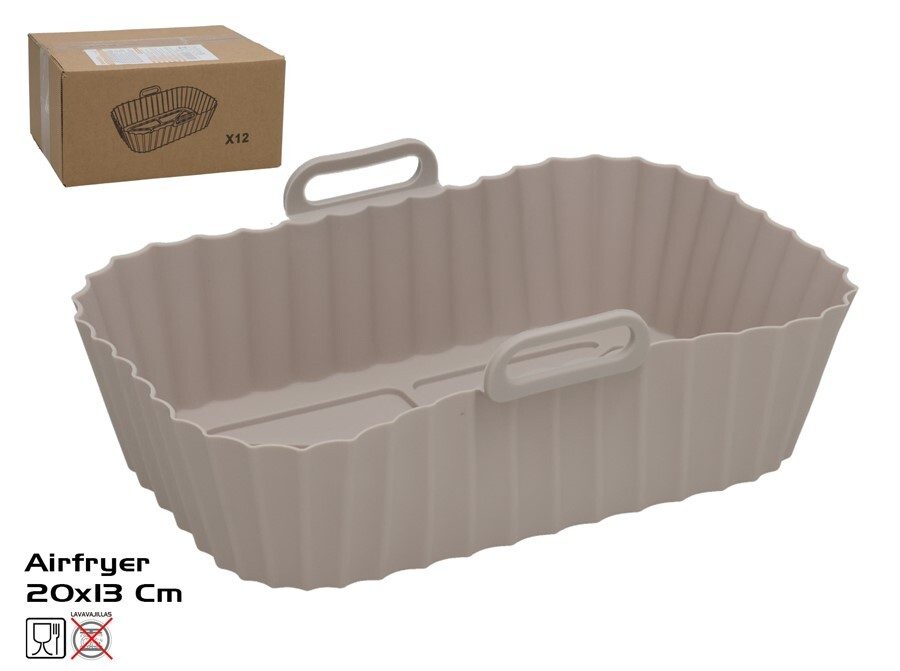 [145385] BANDEJA SILICONA PARA AIR FRYER 20 X 13 X 6.5 CM