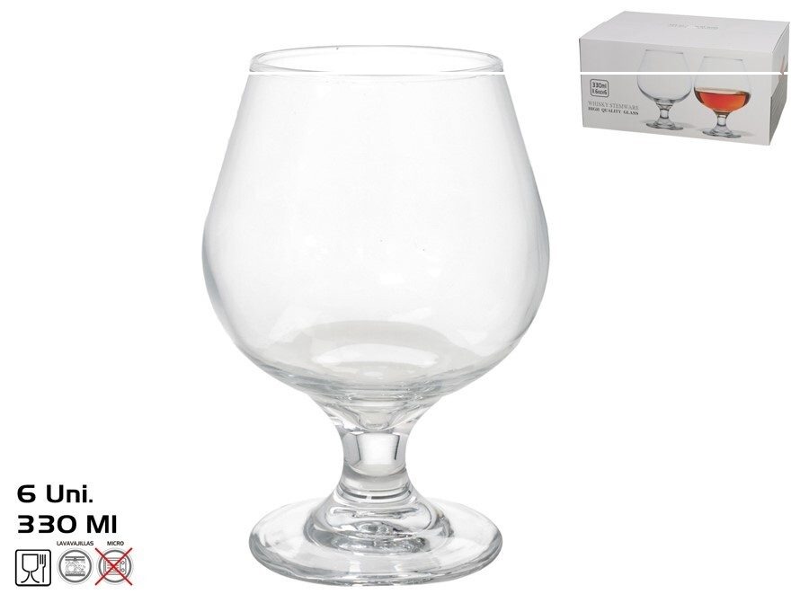 [145406] COPA COÑAC LICOR LAGO 330 ML 6 UDS