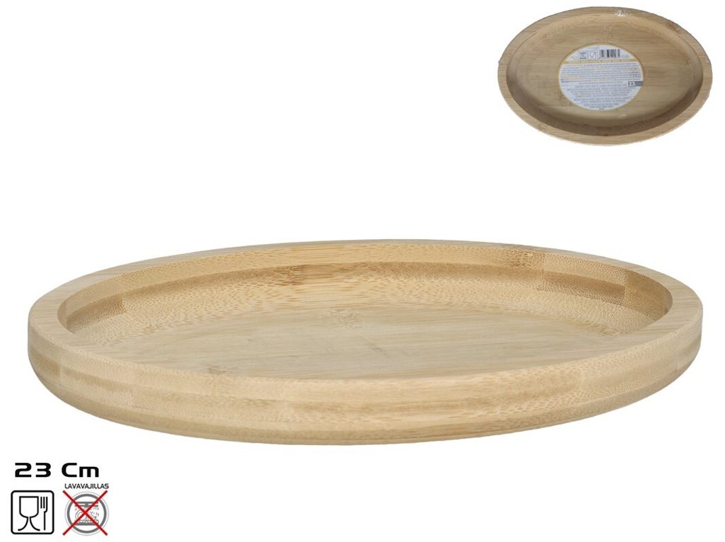 [136235] BANDEJA MOON MADERA 23 CM