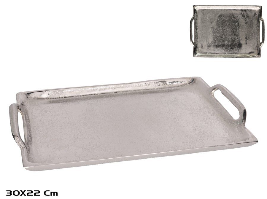 [138866] BANDEJA RECTANGULAR NIQUEL CON ASAS 30 X 22 CM