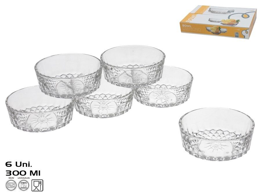 [144712] BOWL DIAMOND 300 ML SET 6 UDS 10,5 CM
