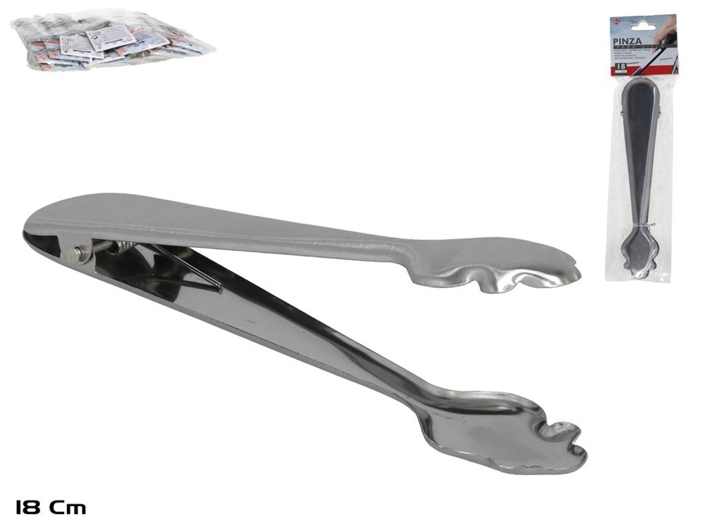 [144170] PINZA HIELO ACERO INOX 18 CM