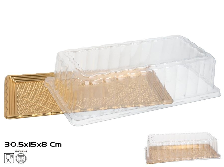[144191] PORTA TARTAS RECTANGULAR 30.5 X 15 X 8 CM