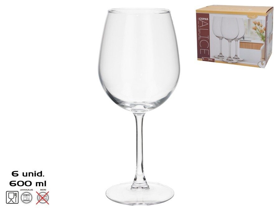 [144204] COPA CRISTAL ALICE 600 ML 6 UDS