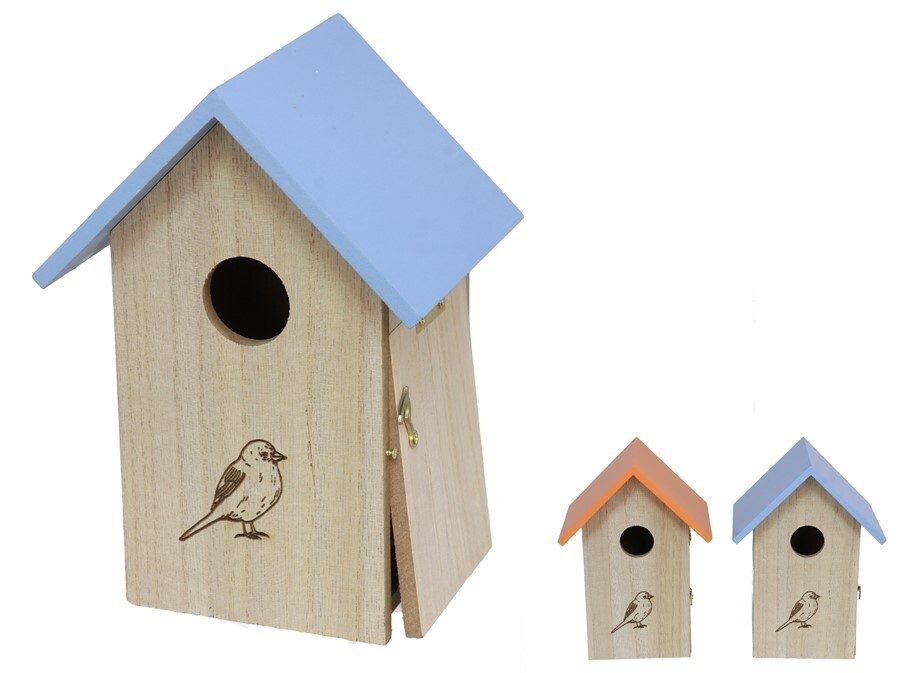 [142215] CASITA PARA PAJAROS ELIO 2 COLORES 19 X 13 X 11 CM