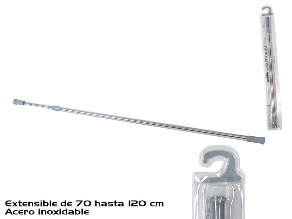[121381] BARRA BAÑO EXTENSIBLE 70-120 CM CROMADA