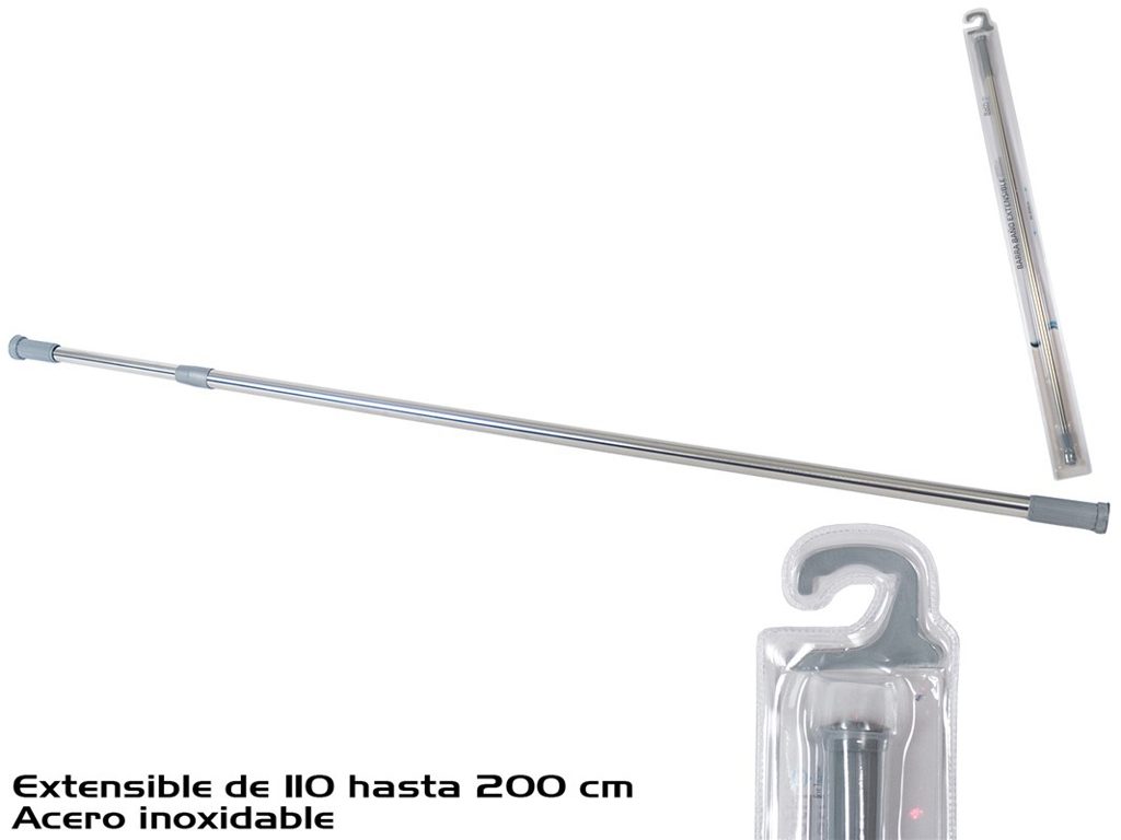 [121383] BARRA BAÑO EXTENSIBLE 110-200 CM CROMADA