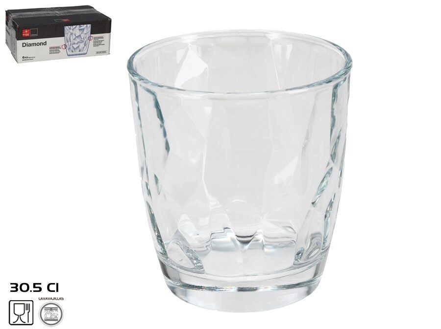[140296] VASO CRISTAL DIAMOND BORMIOLI 30.5 CL 6 UDS