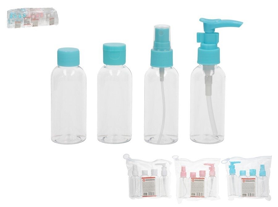 [143496] NECESER VIAJE 4 BOTELLAS SURTIDAS 12 CM