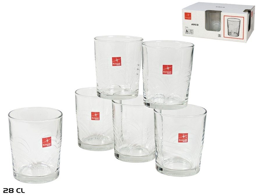 [81006] VASO AGUA BORMIOLI ARCO 280ML 6 UDS