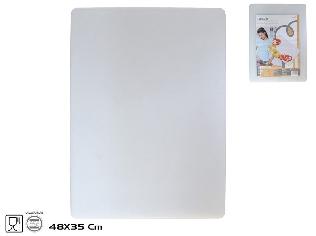 [121873] TABLA DE CORTE BLANCA 48 X 35 X 2 CM