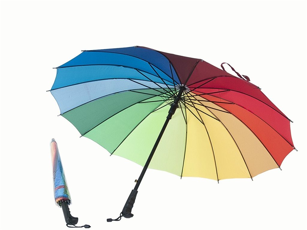 [128139] PARAGUAS 16 VARAS MULTICOLOR 75 CM