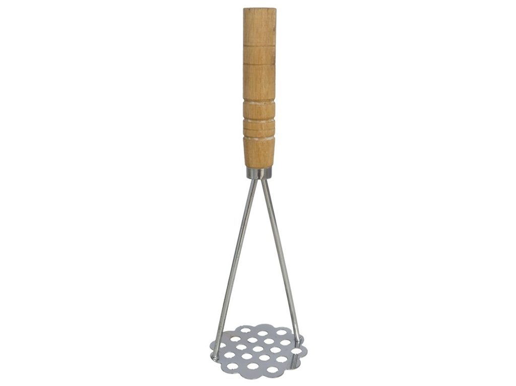 [134373] PRENSA PATATAS MANGO MADERA 25 CM