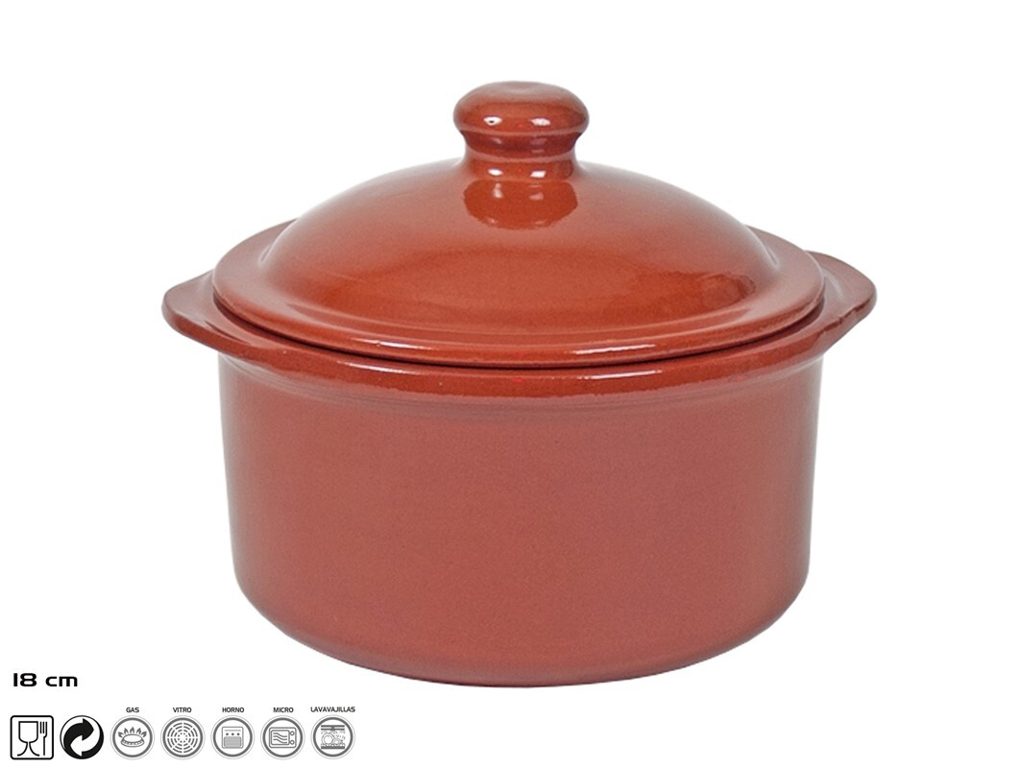 [136192] OLLA RECTA BARRO 18 CM