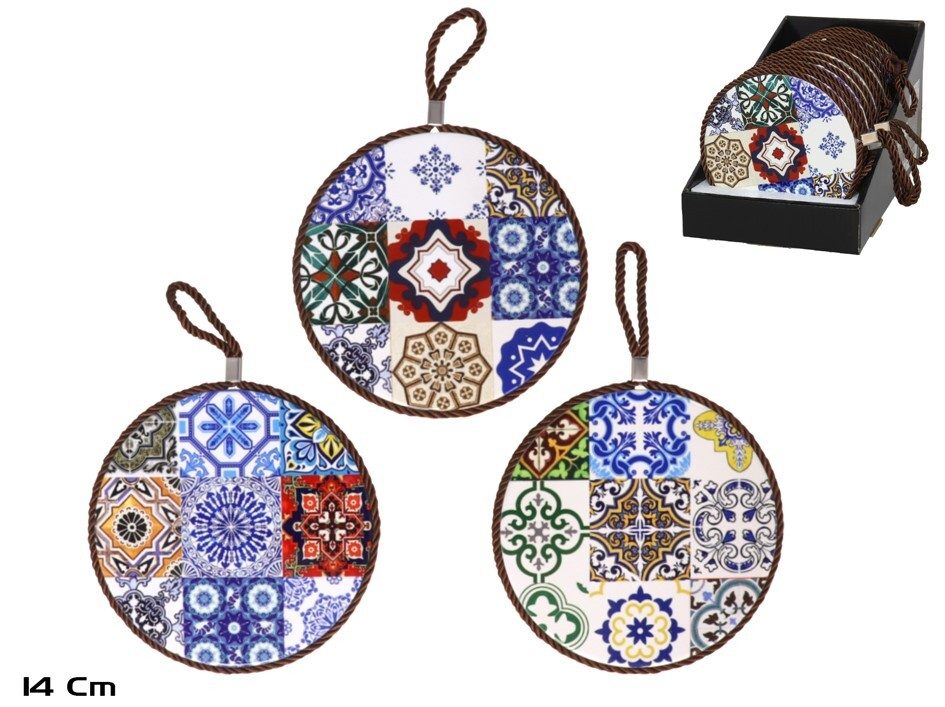 [142471] AZULEJO COLGANTE TANGER 3 SURTIDOS 14 CM