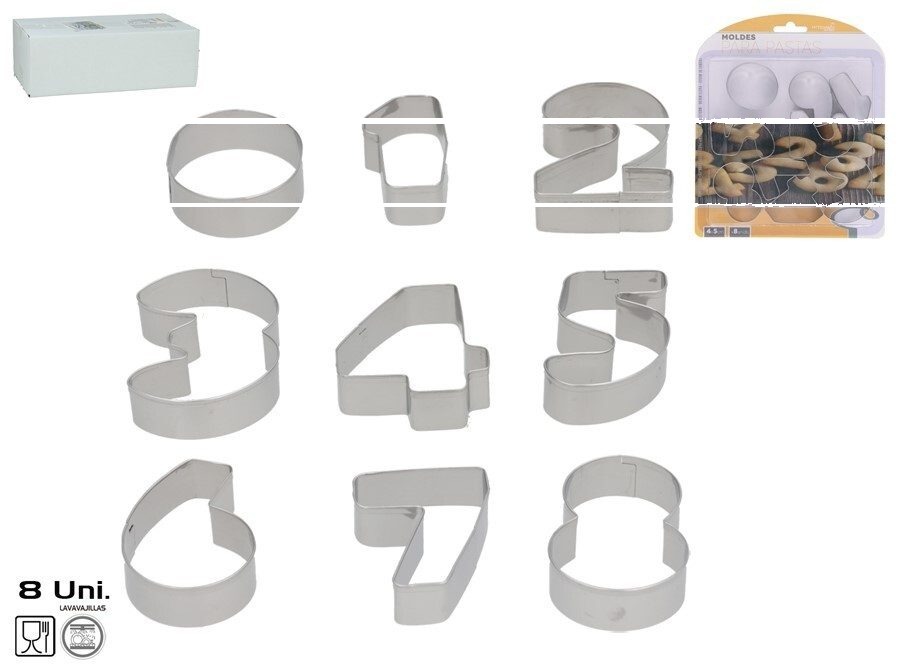 [142480] MOLDES PASTA METAL 4 X 5 CM 8 UDS