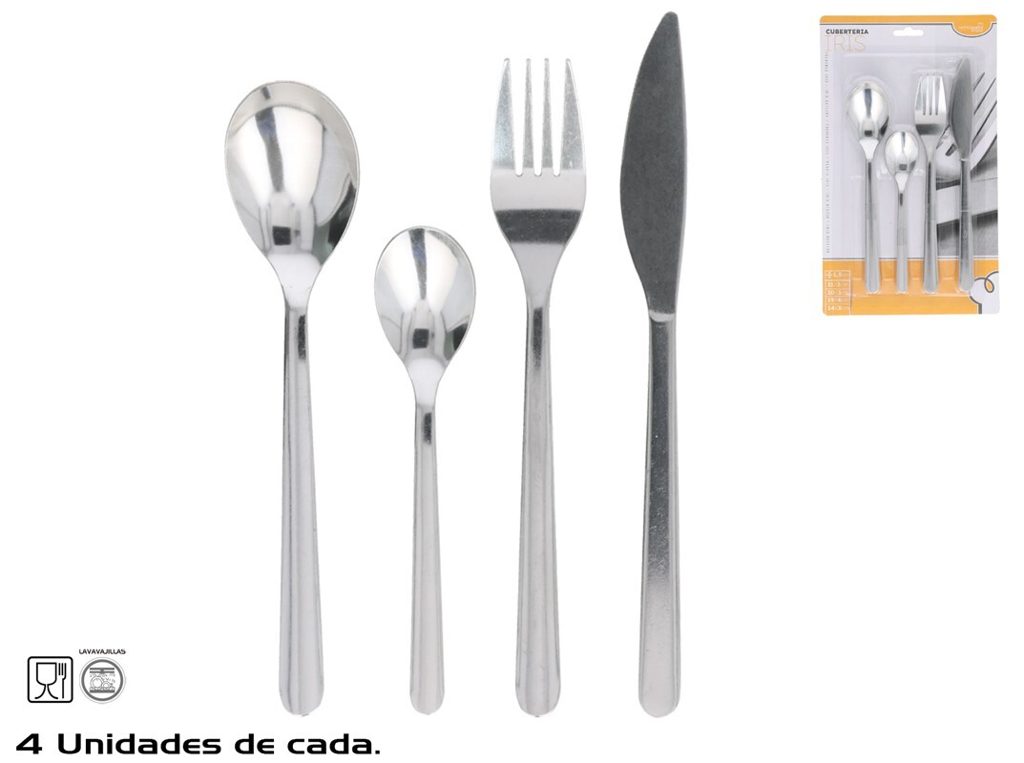 [142493] CUBERTERIA IRIS METAL 16 PZAS