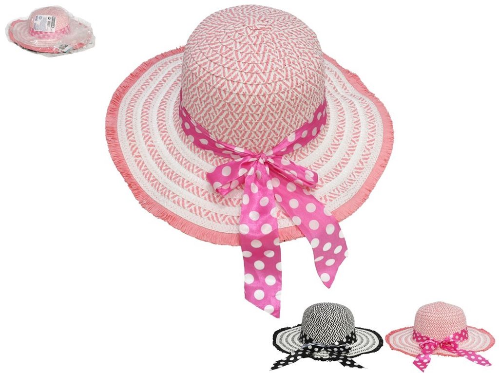 [134361] SOMBRERO LADY CON LAZO 2 SURTIDOS