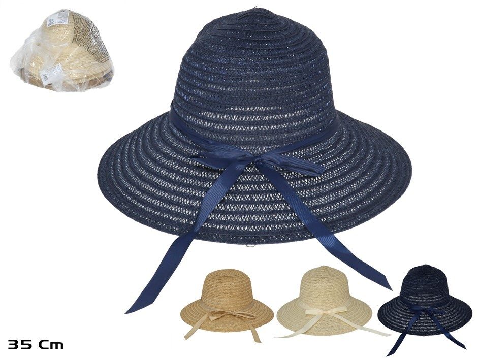 [134385] SOMBRERO MUJER 3 SURTIDOS 35 X 12 CM